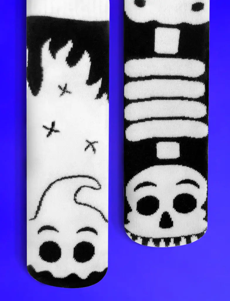 Ghost & Skeleton GLOW IN THE DARK Non-Slip Kids Socks