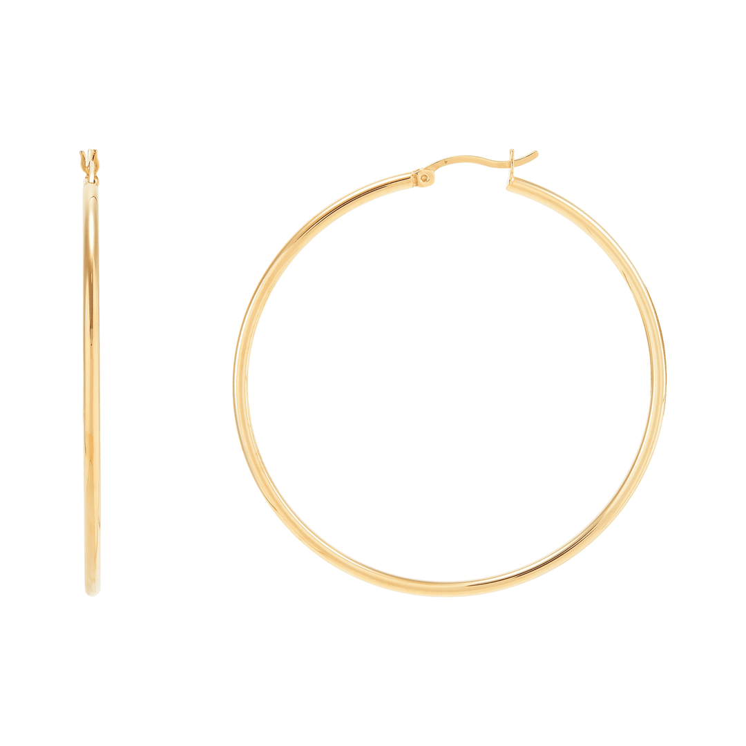 'Mirrored Dreams' Hoop Earrings in Sterling Silver