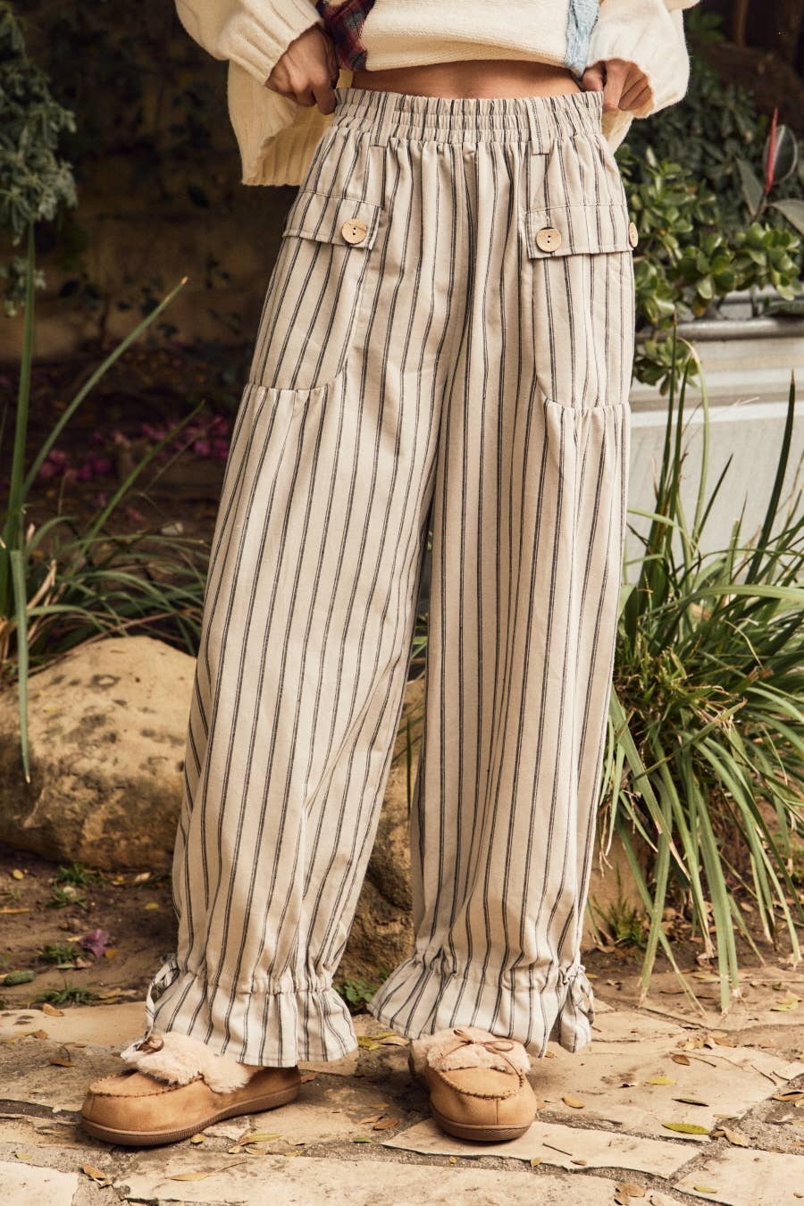 Striped Wide Leg Pants