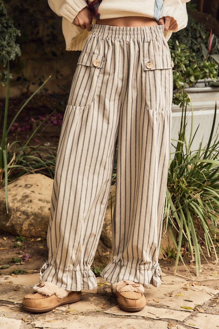 Striped Wide Leg Pants