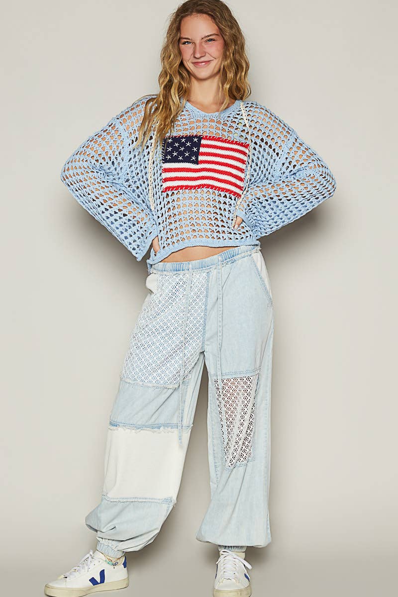 American Flag Hooded Sweater