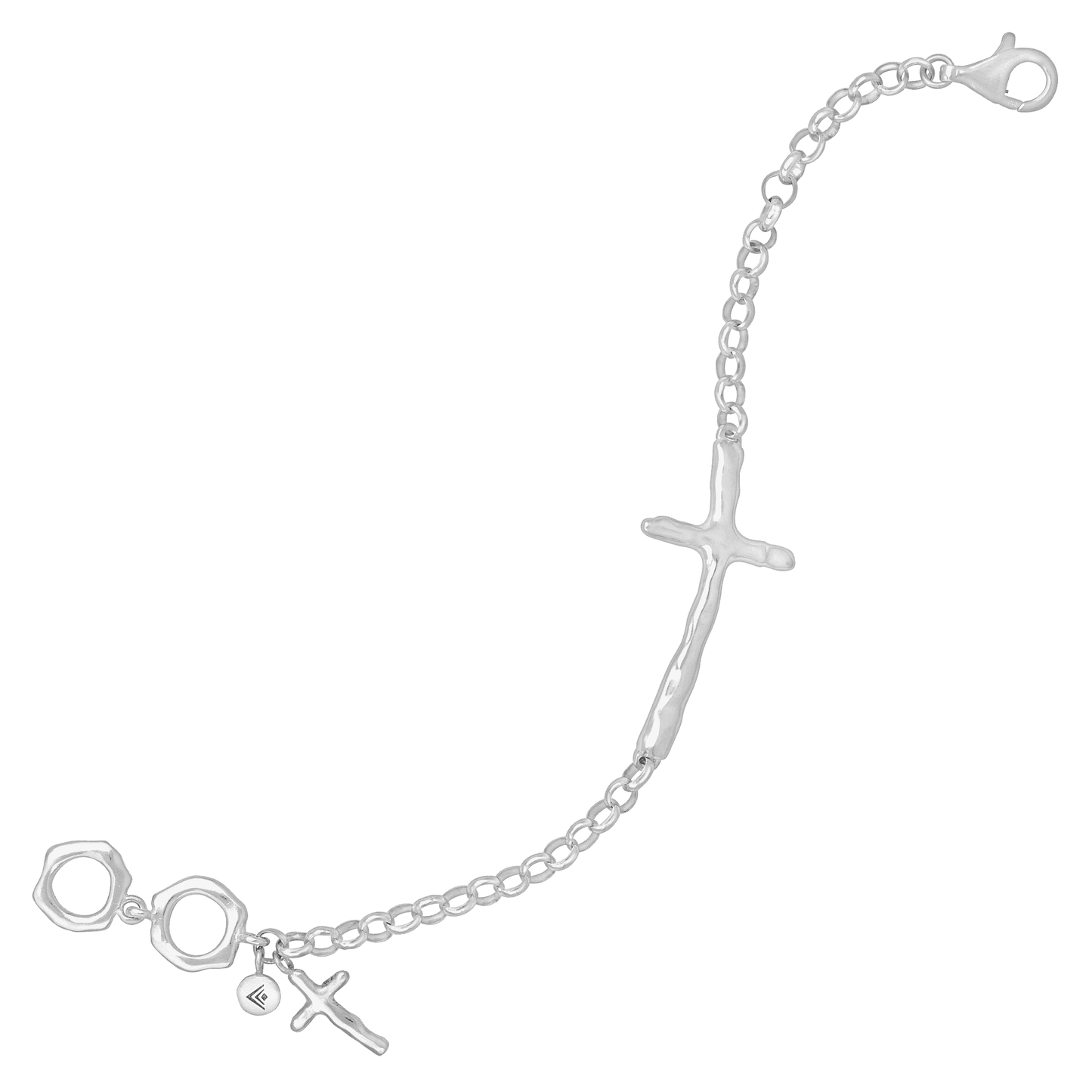 Silpada 'In Good Faith' Organic Cross Bracelet in Sterling S