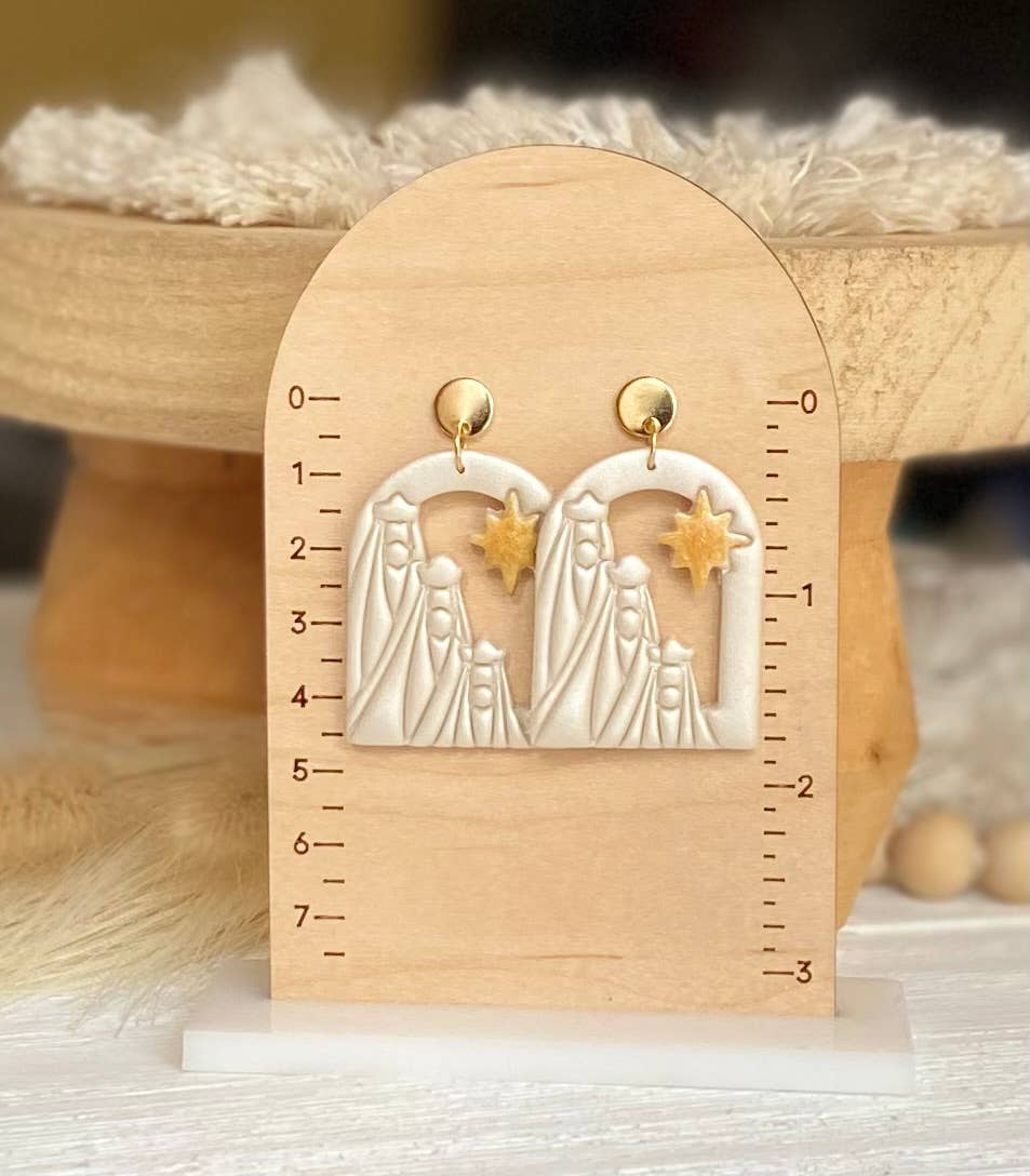 Three Wise Men Clay Earrings