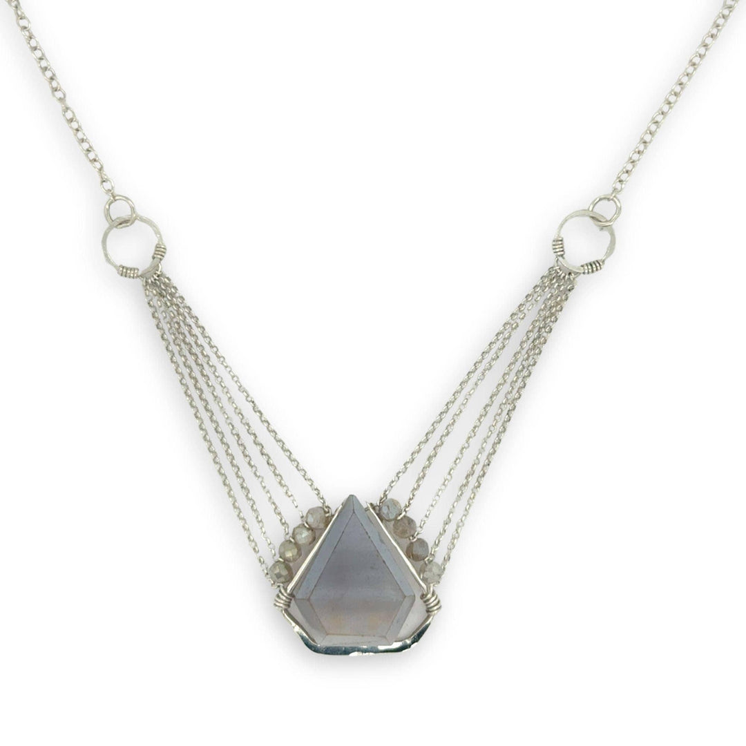 Suspended Moonstone Chain Necklace