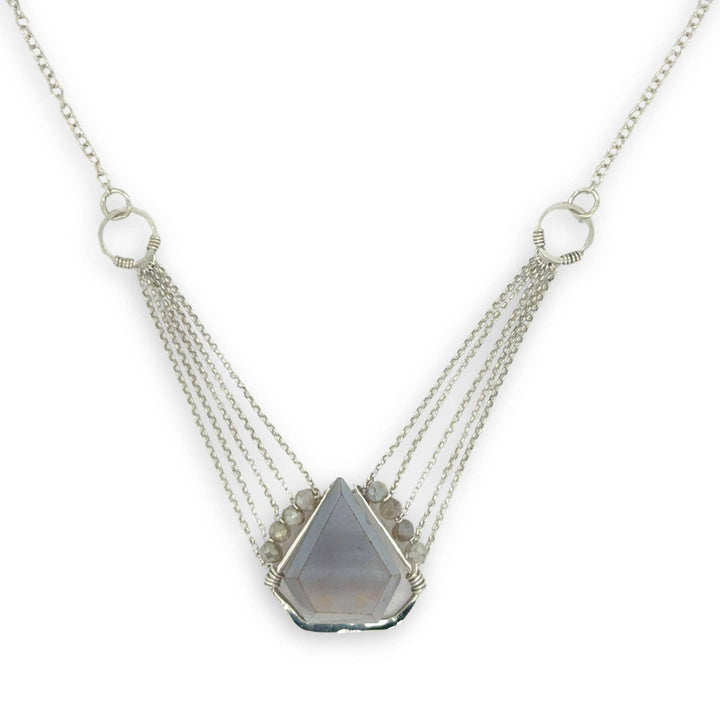 Suspended Moonstone Chain Necklace