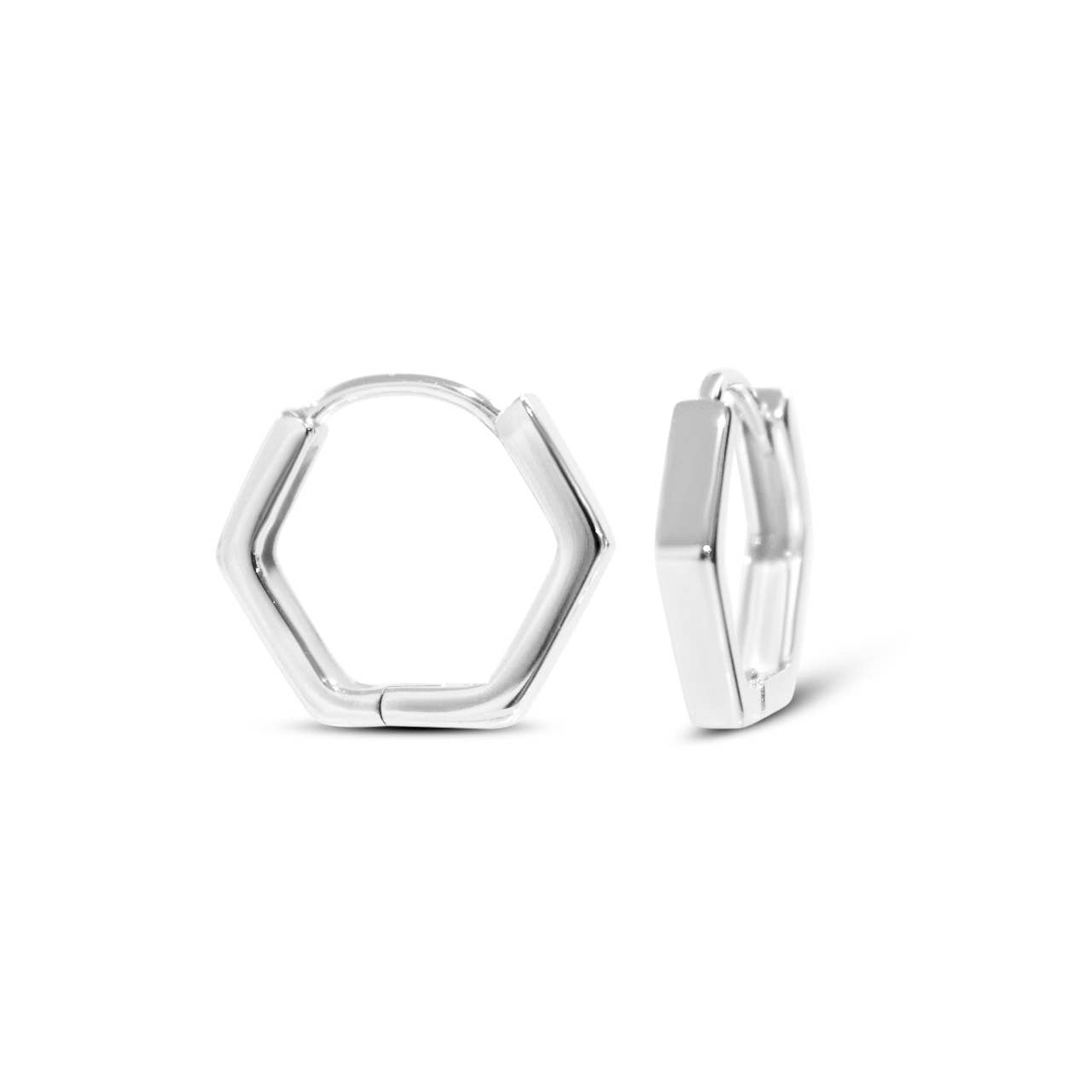 Bold Hexagon Hoops