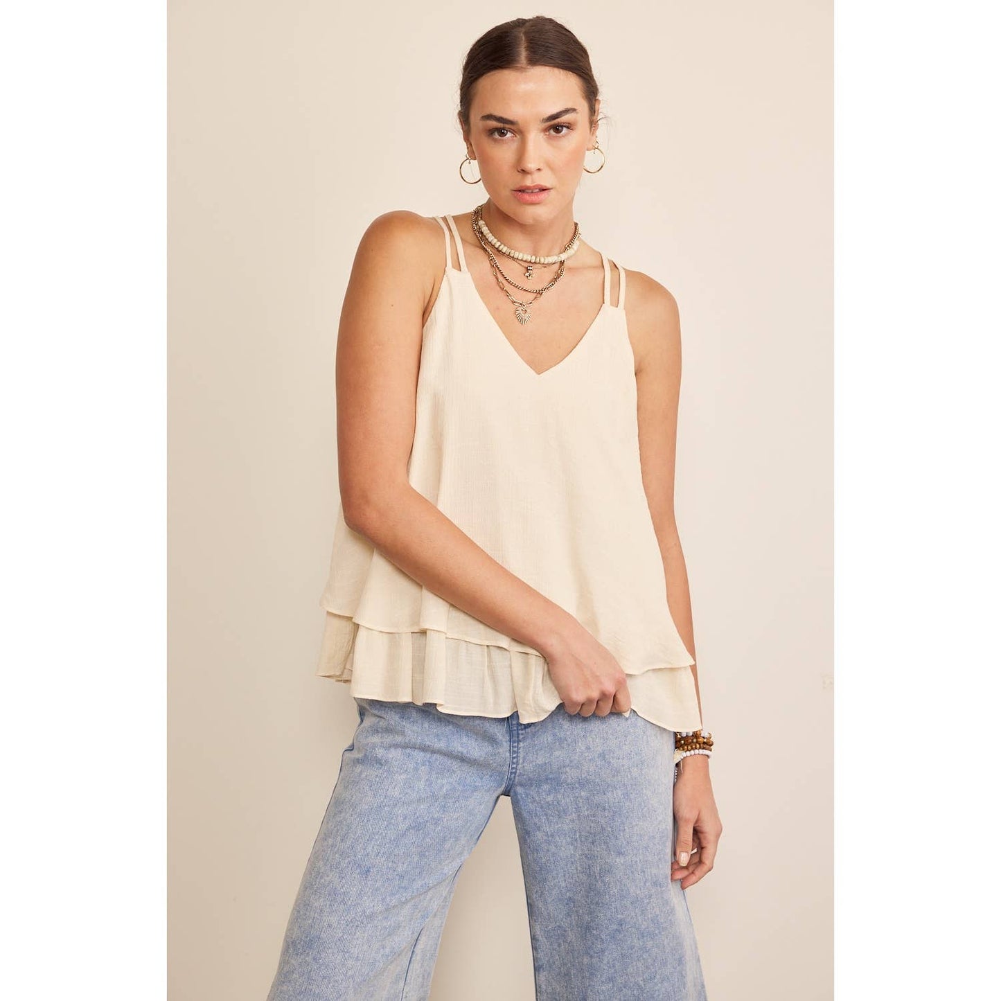 Tank w/ Double Ruffle