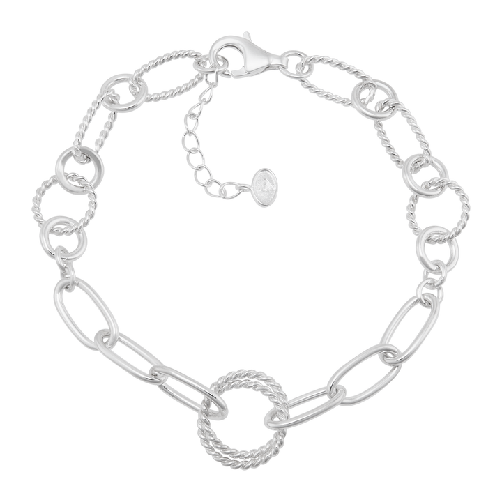 'Incandescent Glow' Silver Link Bracelet