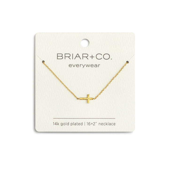 Gold Cross Charm Necklace