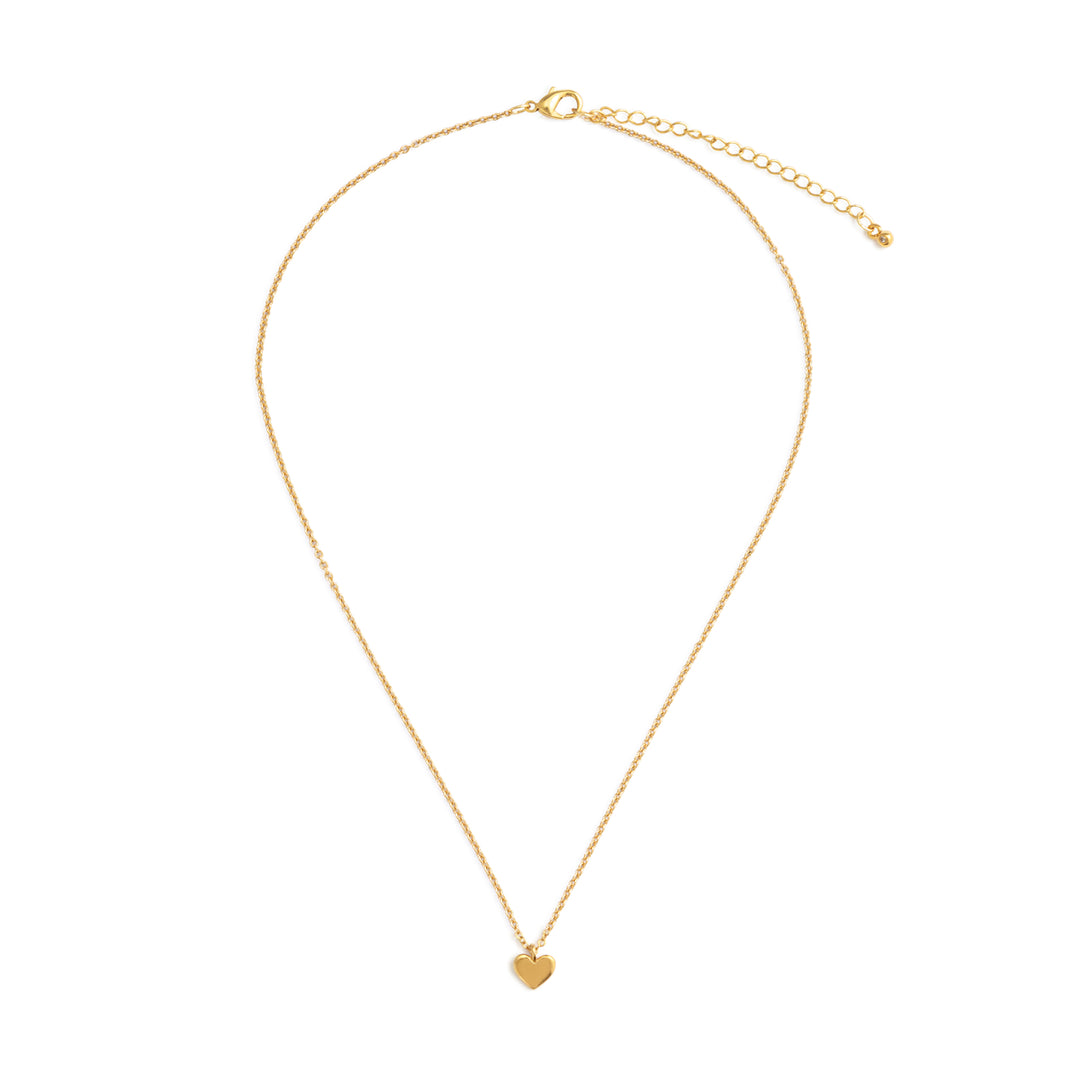 Gold Heart Charm Necklace