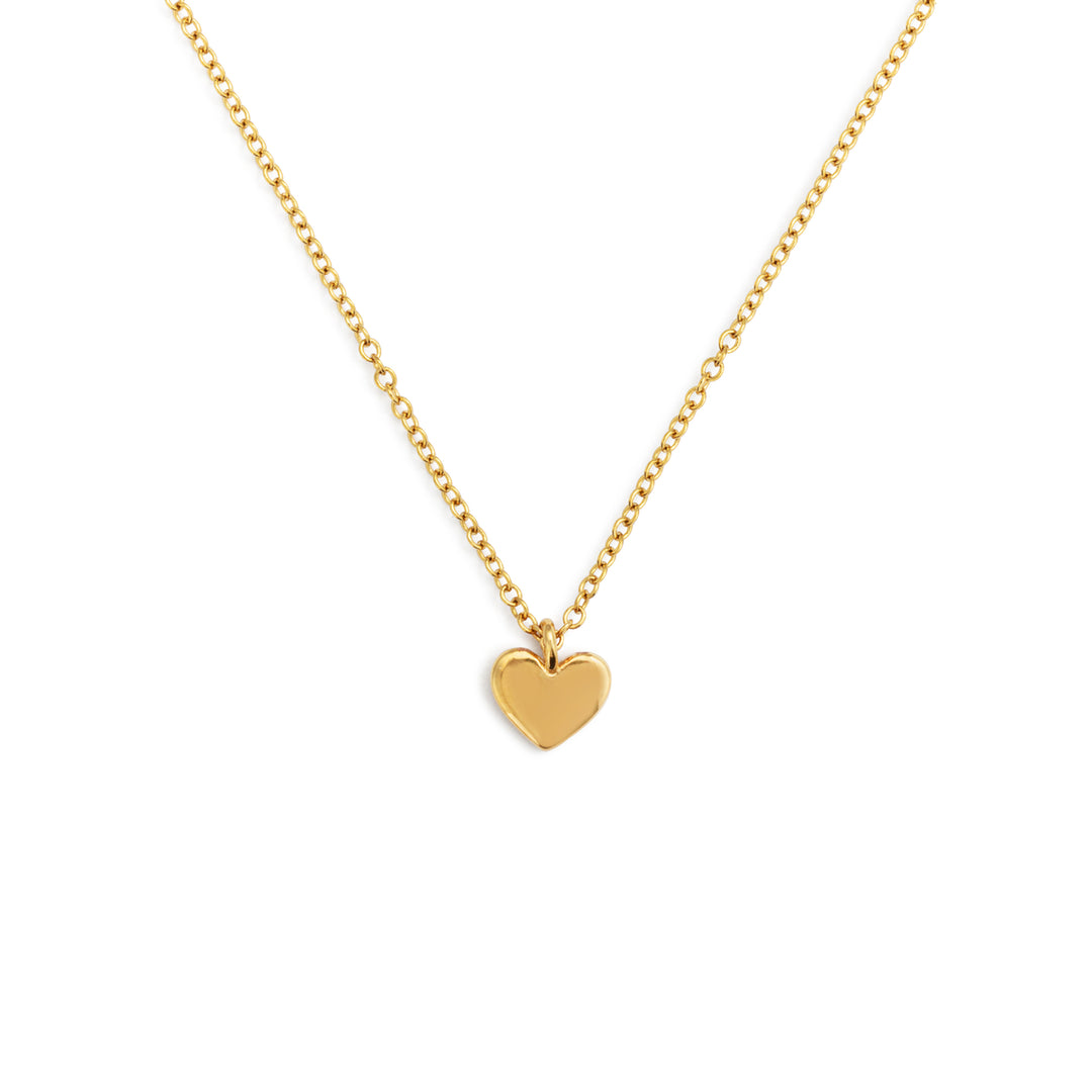 Gold Heart Charm Necklace