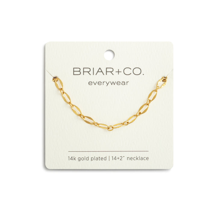 Gold Mirror Oval Chain Necklace
