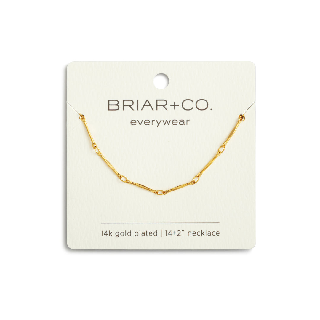 Gold Bar Link Chain Necklace
