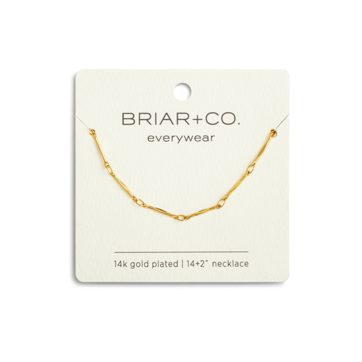 Gold Bar Link Chain Necklace
