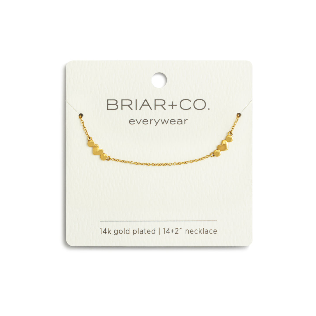 Gold Heart Satellite Chain Necklace