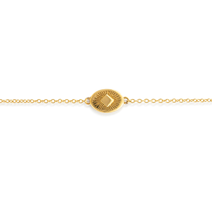 Gold Sunburst Charm Bracelet