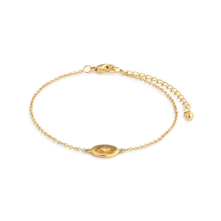Gold Sunburst Charm Bracelet