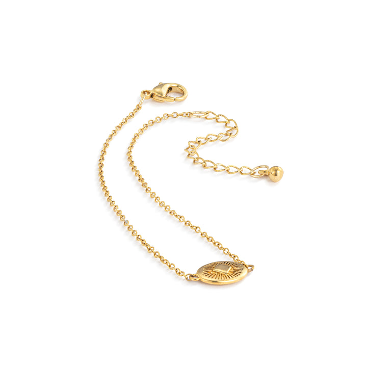 Gold Sunburst Charm Bracelet
