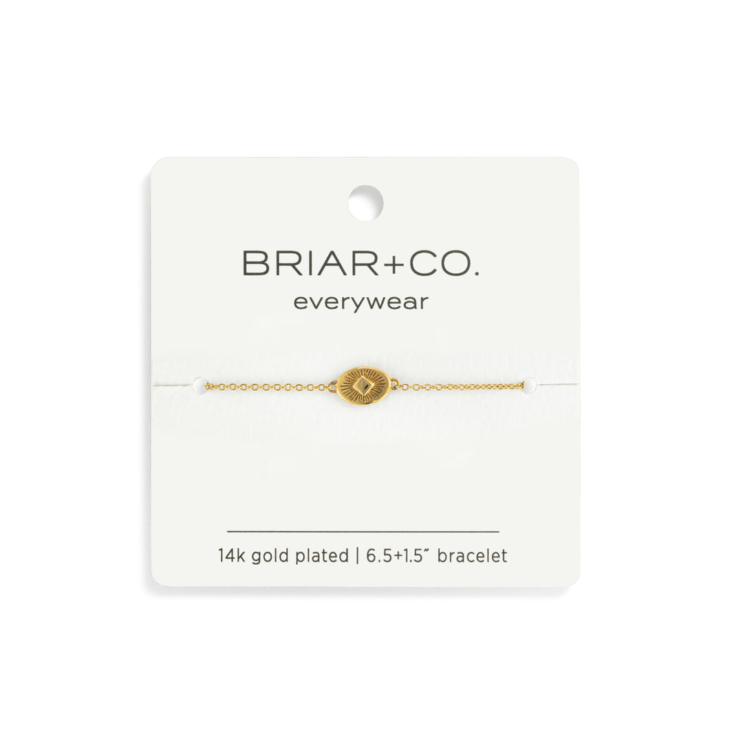 Gold Sunburst Charm Bracelet