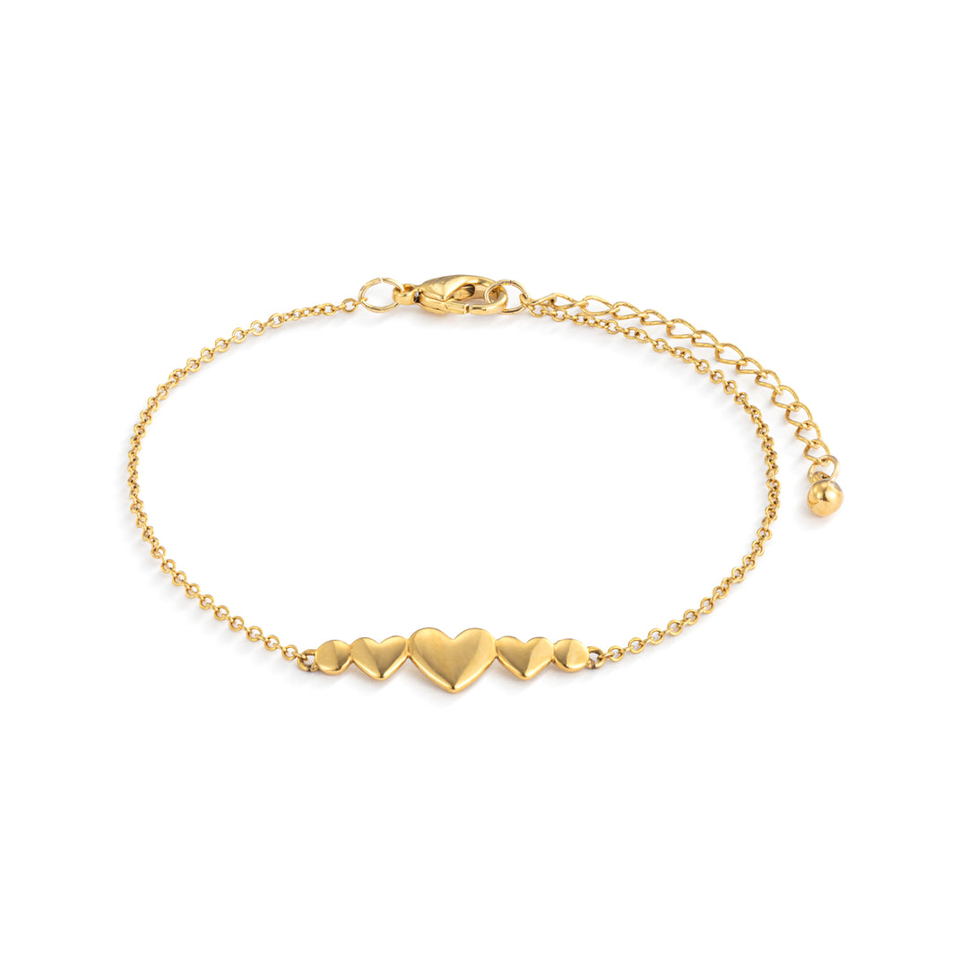Gold Multi Heart Bracelet