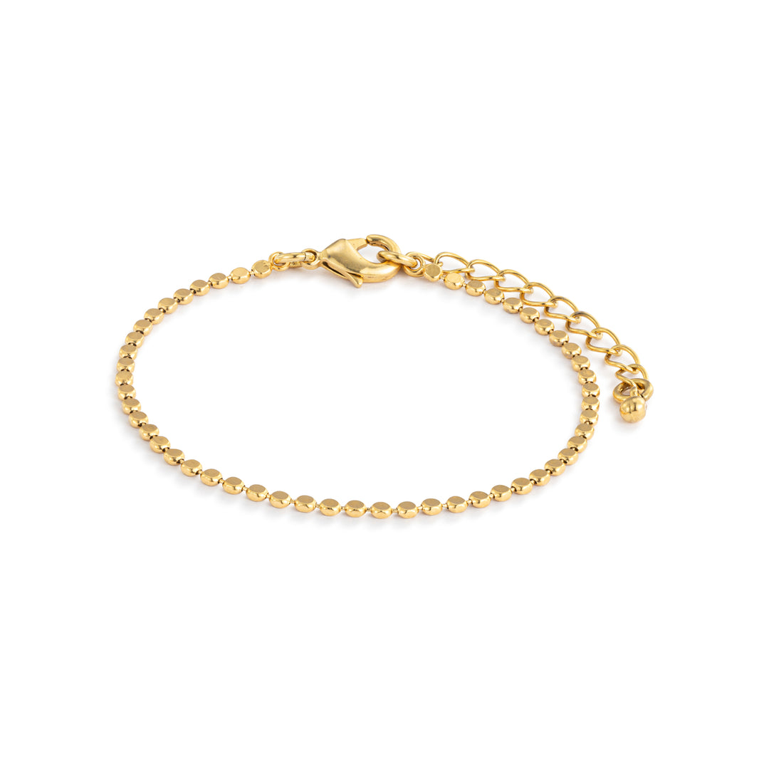 Gold Beaded Chain Bracelet