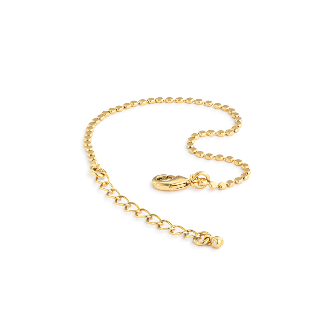 Gold Beaded Chain Bracelet