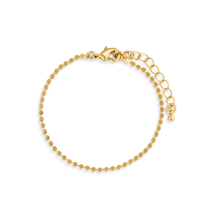 Gold Beaded Chain Bracelet