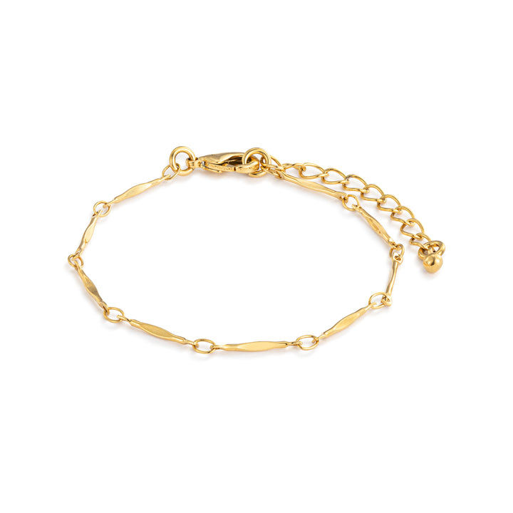 Gold Bar Link Bracelet