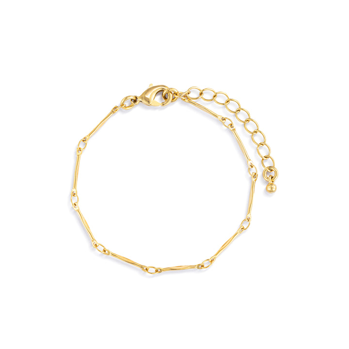 Gold Bar Link Bracelet