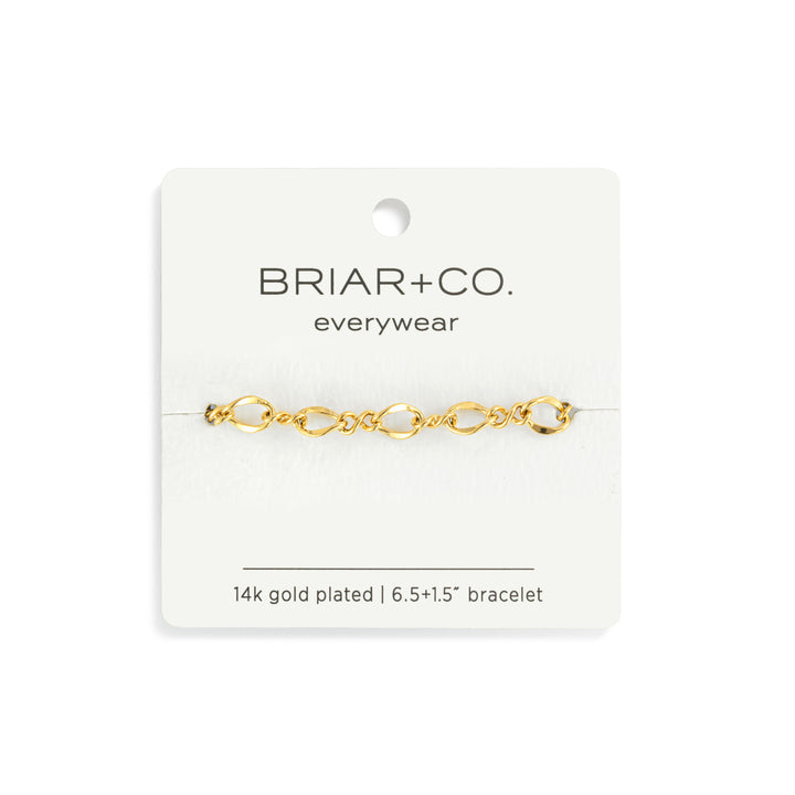 Gold Twisted Oval Chain Bracelet