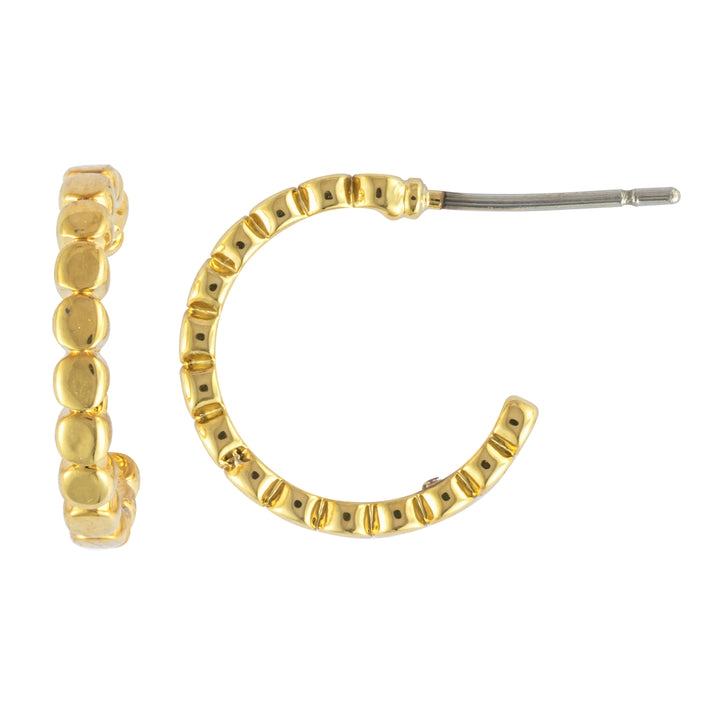 Gold Beaded Hoop