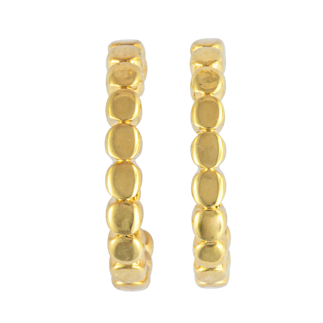 Gold Beaded Hoop