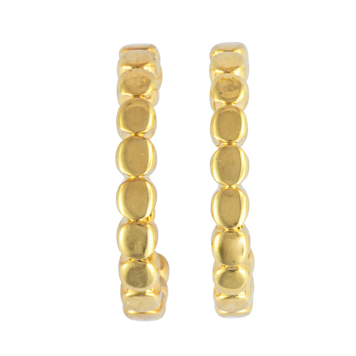 Gold Beaded Hoop