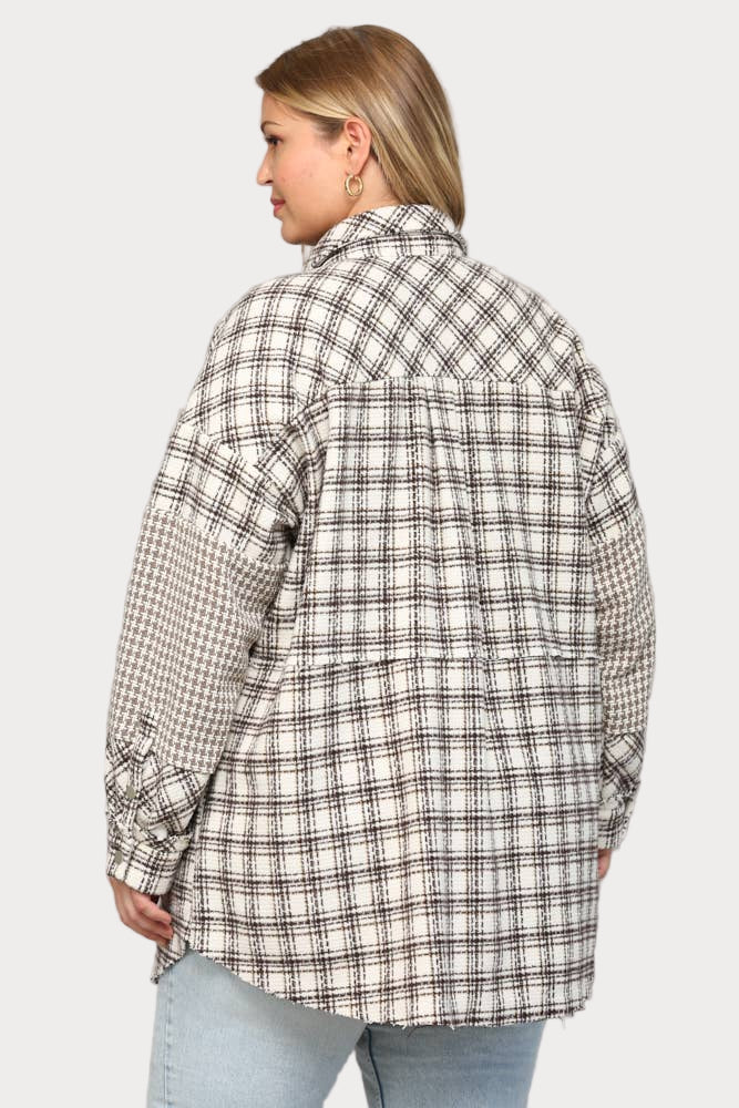 Plus | Plaid & Houndstooth Shacket