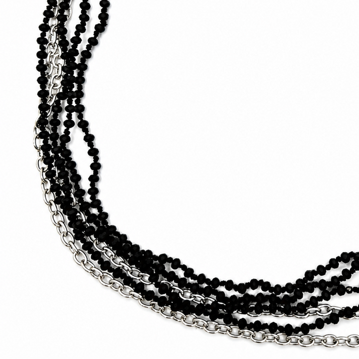 Multistrand Beaded & Chain Layering Necklace