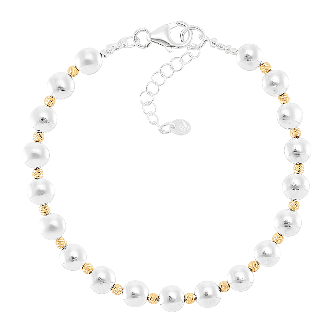 'Limitless' Silver with 14K GP Hematite Bracelet