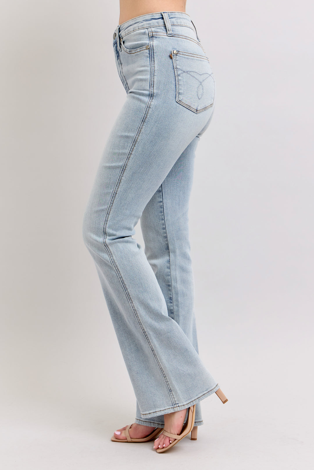 Light Wash High Rise Tummy Control Bootcut Jeans