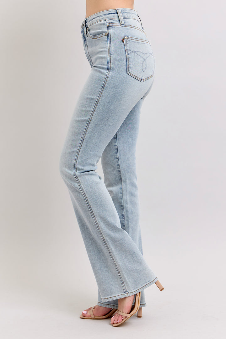 Light Wash High Rise Tummy Control Bootcut Jeans
