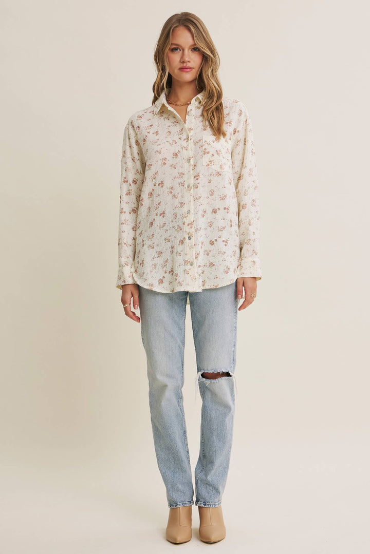 Floral Cotton Gauze Button-Up – Effortless Everyday Style