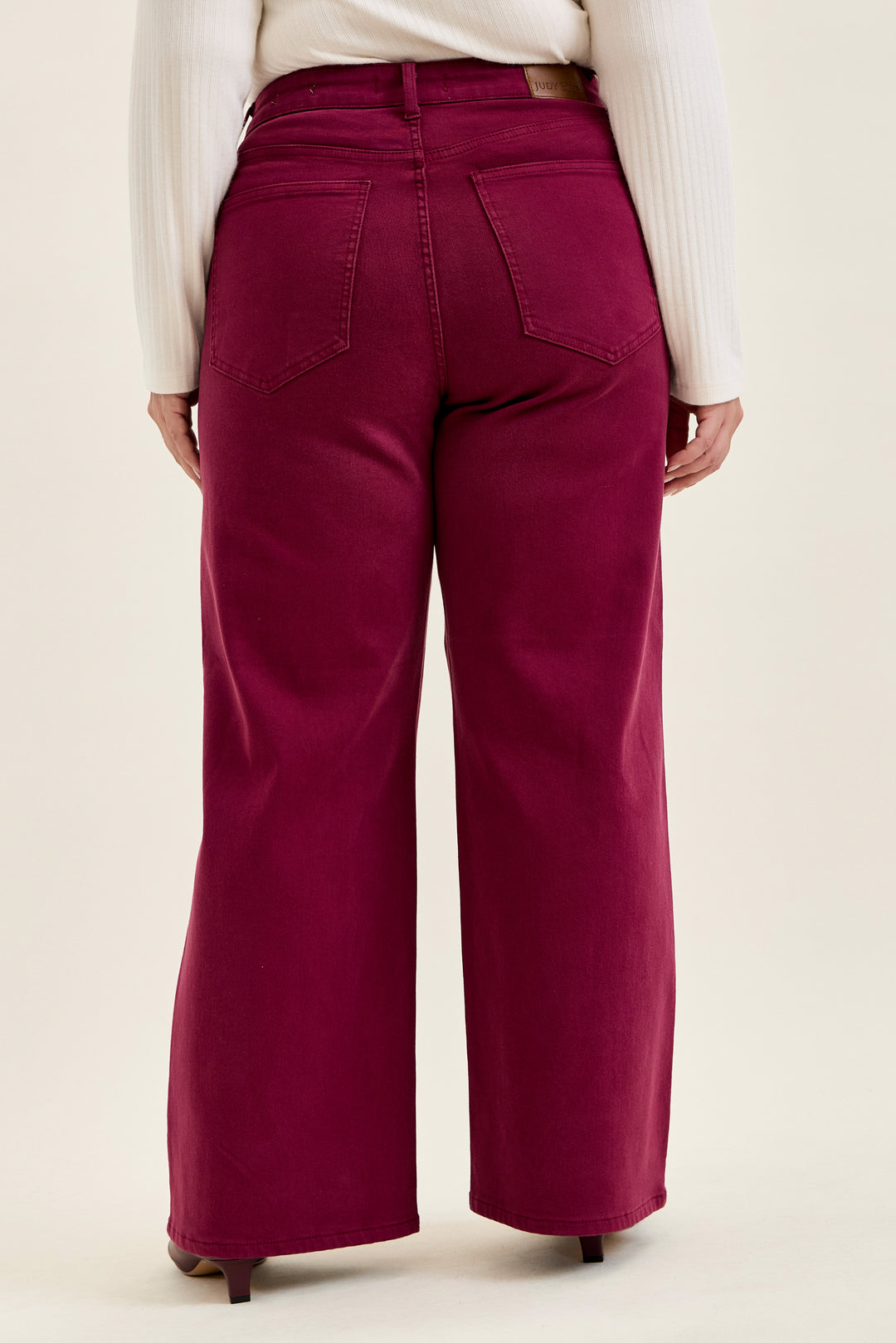 Boysenberry Retro Tummy Control Wide Leg Jeans