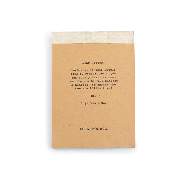 Love Letters for Your Hunny Bunny tear-out note book by Sugarboo & Co.