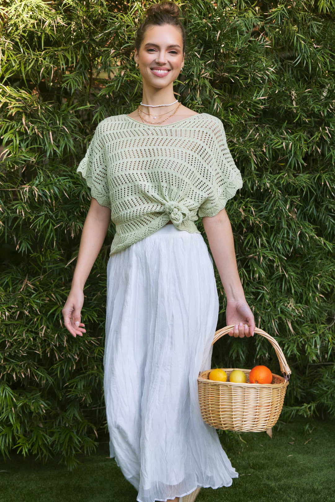 Crochet Sweater w/ Scallop Edge