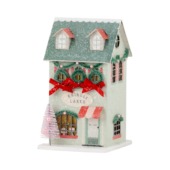 VIL1155 - Mint Cake Shoppe Light Up Christmas Village House