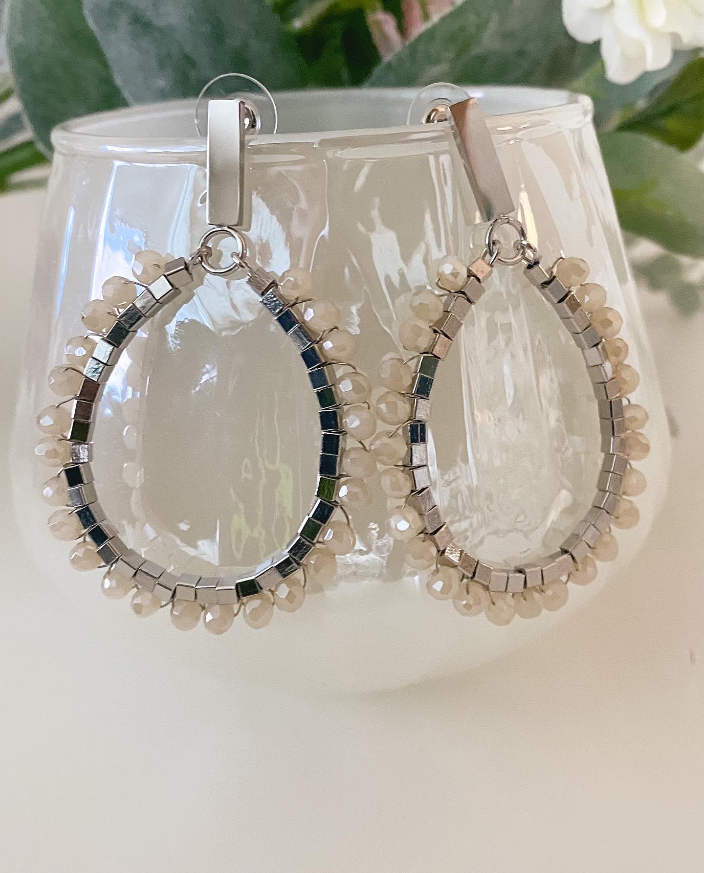 Glam Khaki Earrings