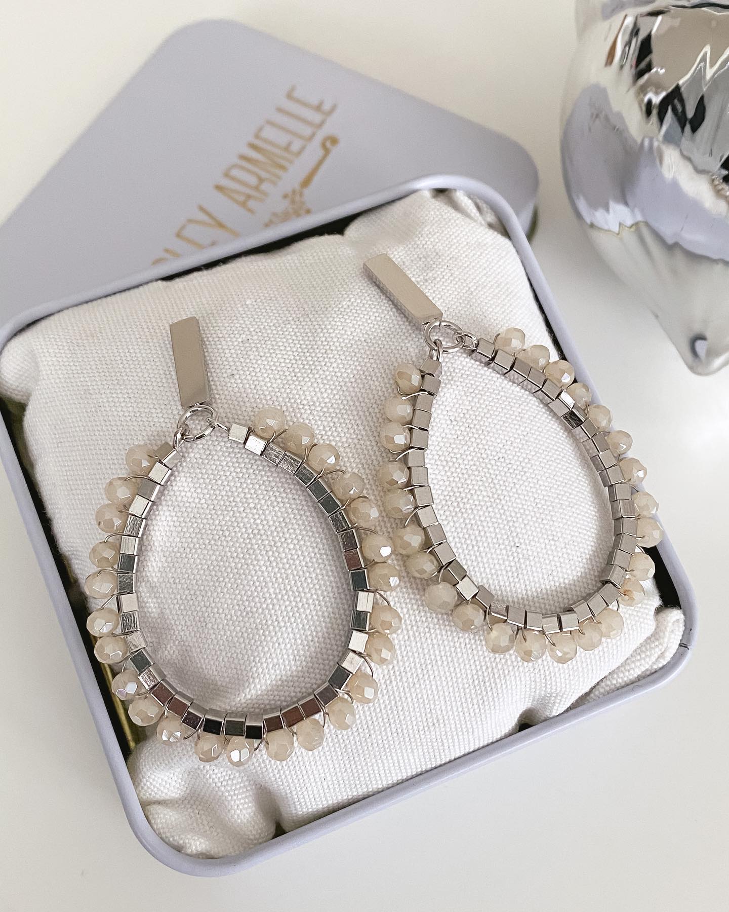 Glam Khaki Earrings