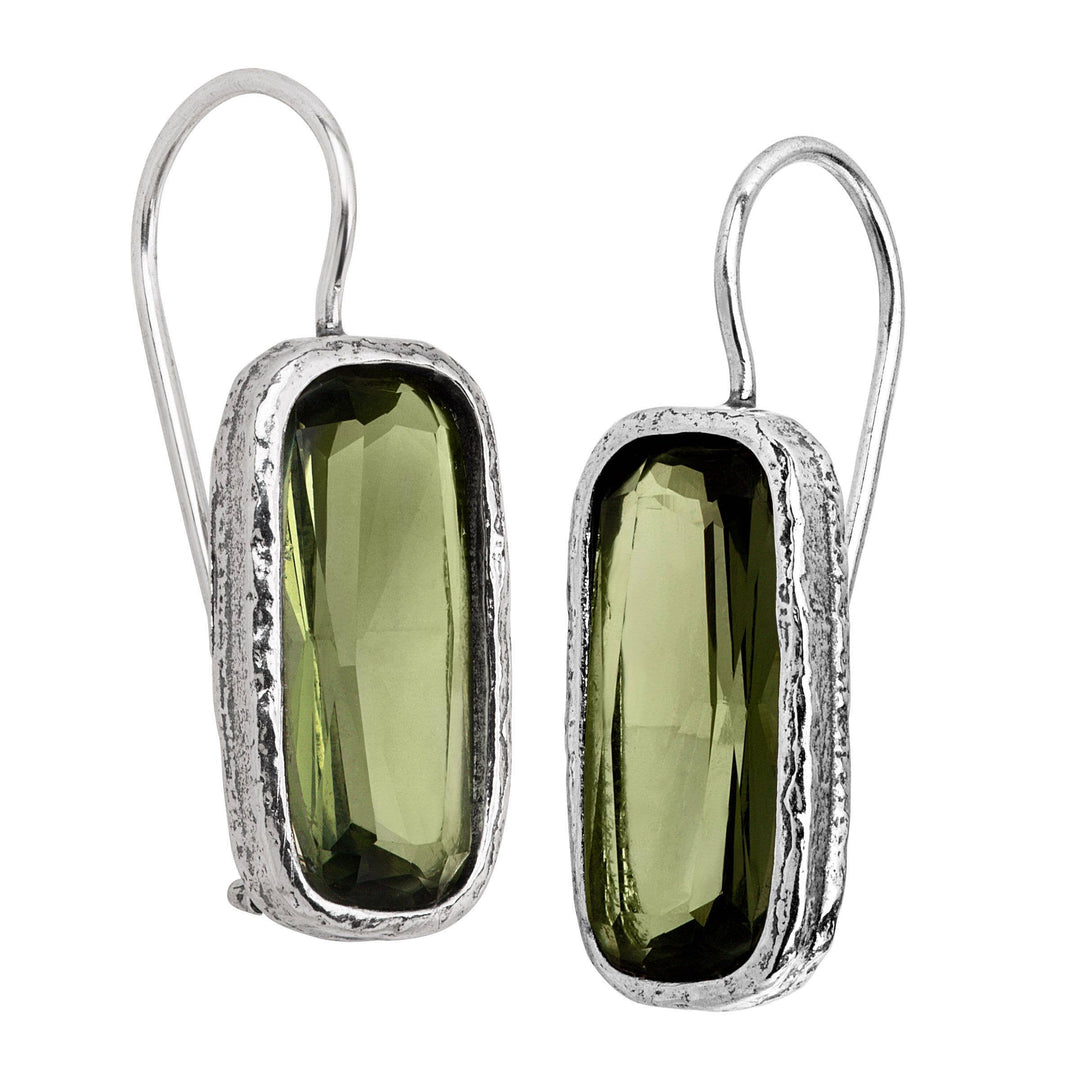 'Olivine' Green Cubic Zirconia Drop Earring