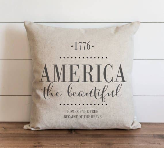 America The Beautiful Pillow Cover