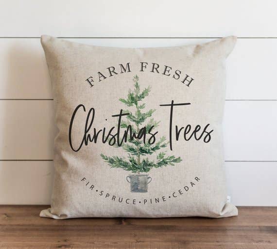 Farm Fresh Christmas Trees Pillow Cover