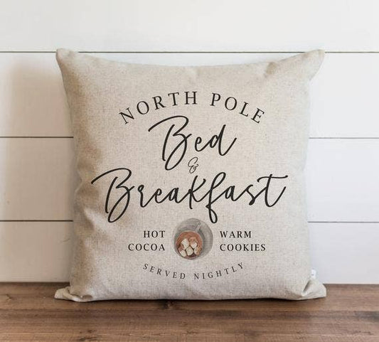 North Pole Bed & Breakfast Pillow Cover