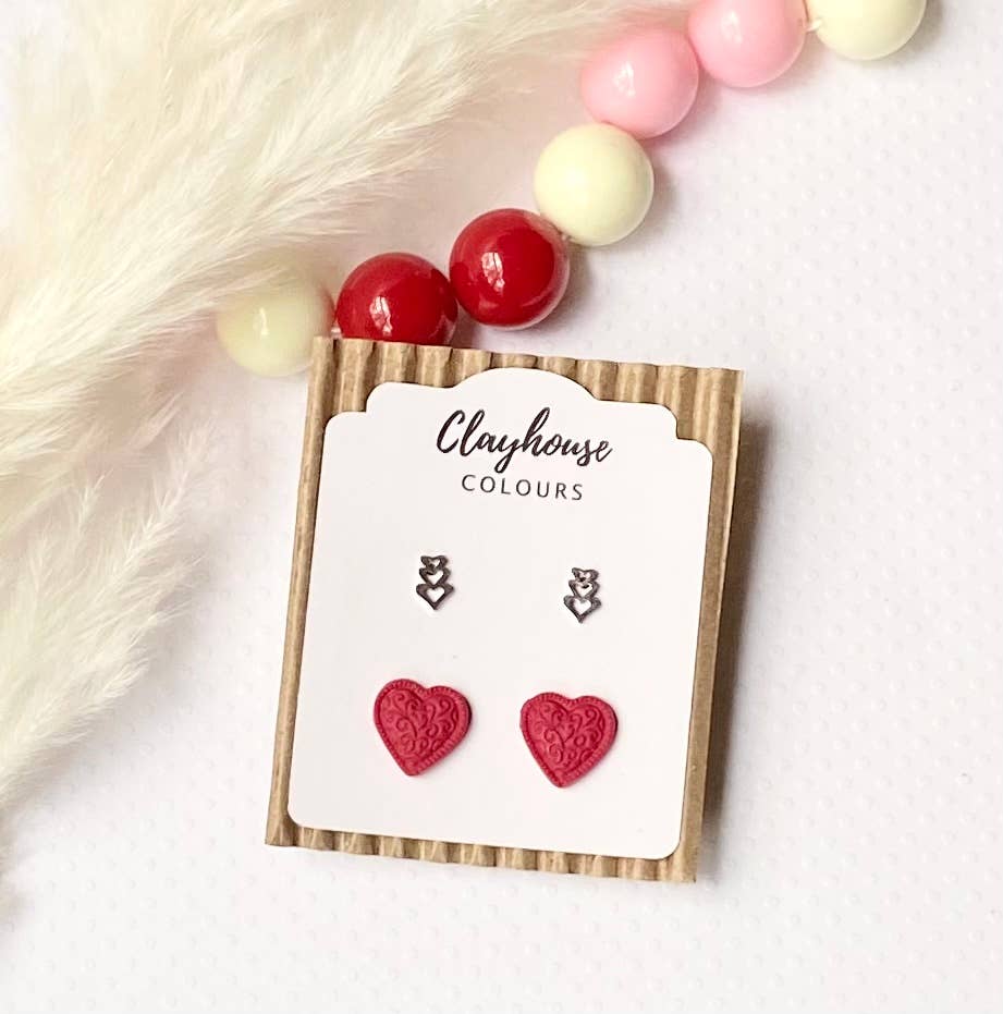 Valentine's Day Clay Earrings